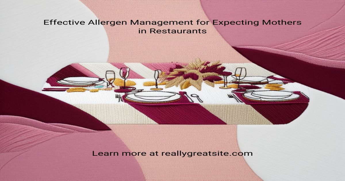 Allergen management in restaurants for pregnant guests