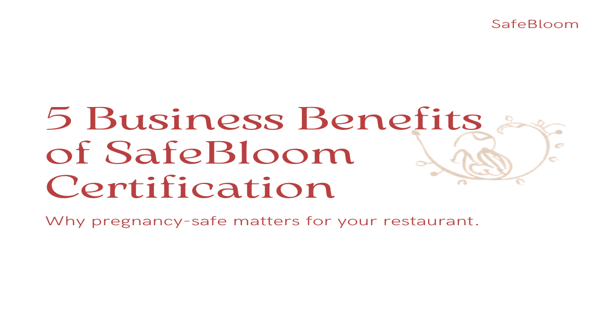 SafeBloom certified restaurant business benefits