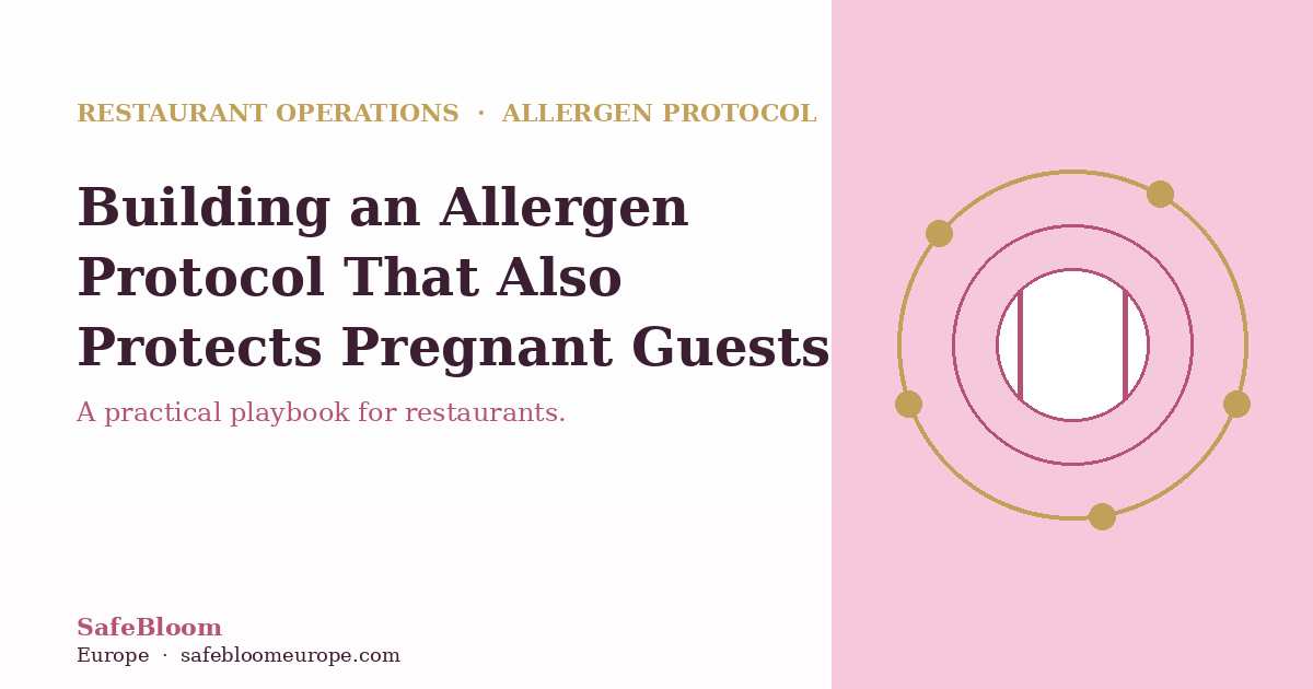 Restaurant allergen protocol checklist for pregnant guests - SafeBloom Europe