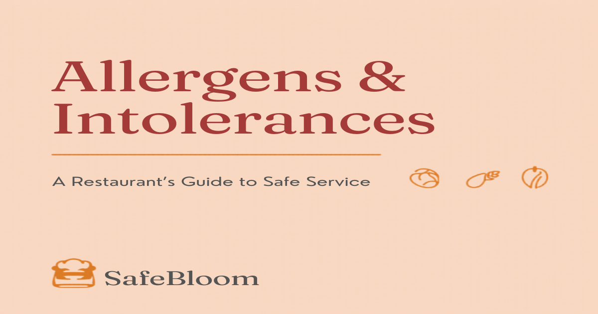 SafeBloom Europe blog cover: allergen management for pregnant restaurant guests