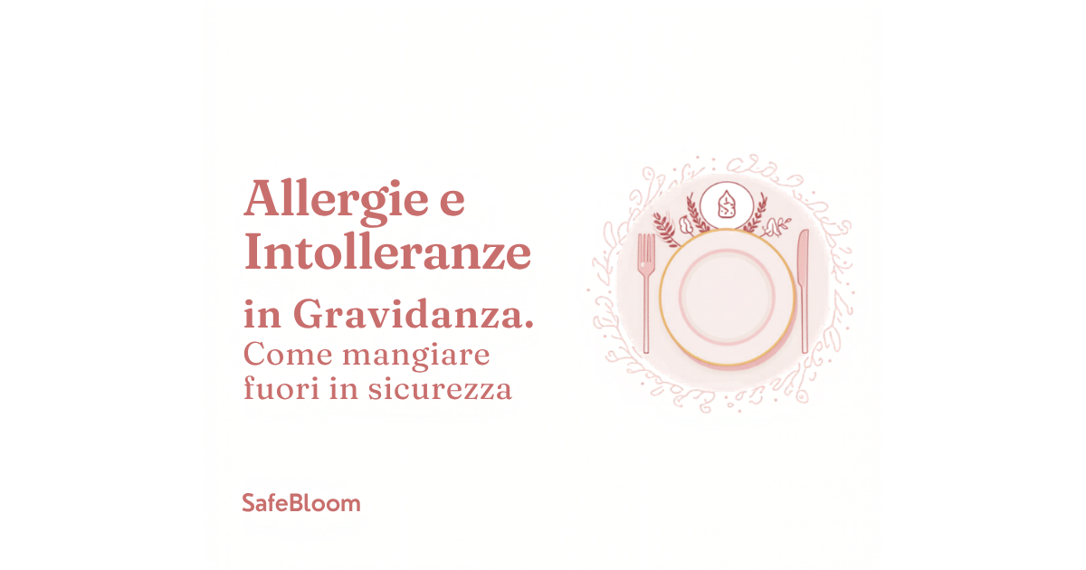 Donna in gravidanza al ristorante, sicurezza allergeni - SafeBloom Europe