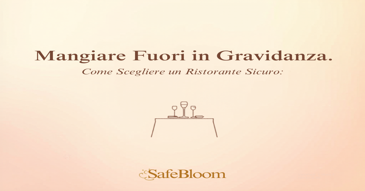 Donna in gravidanza che sceglie un ristorante sicuro - SafeBloom