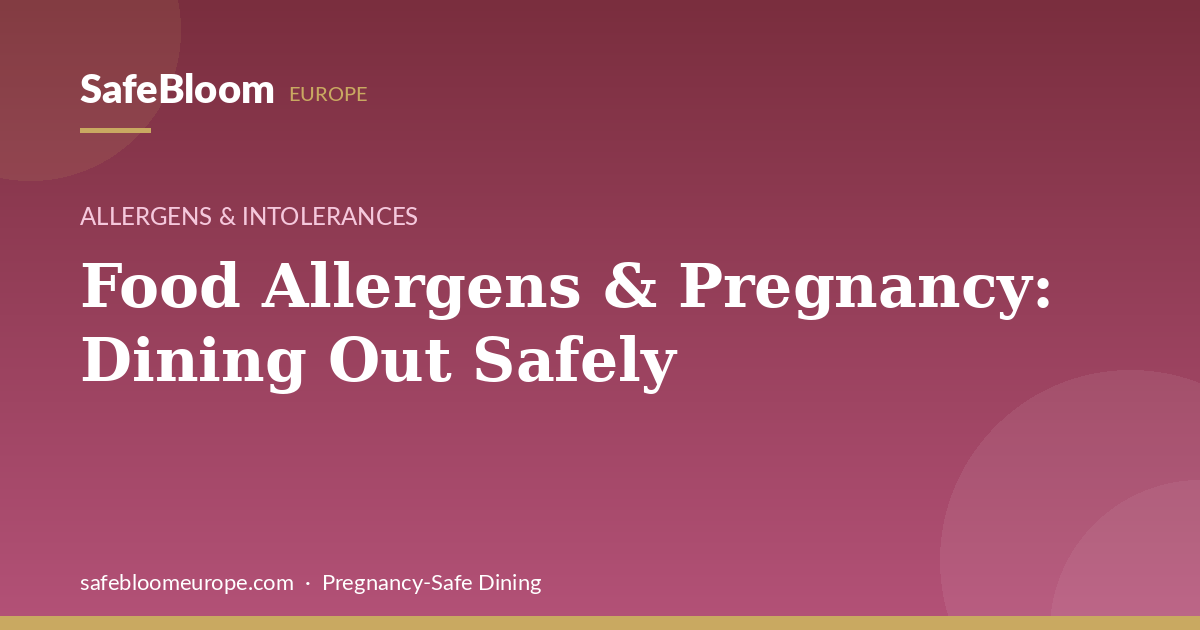 Pregnant woman asking a waiter about allergens while dining out