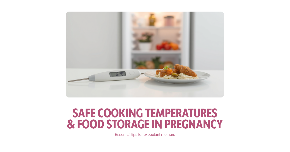 Safe cooking temperatures and food storage during pregnancy