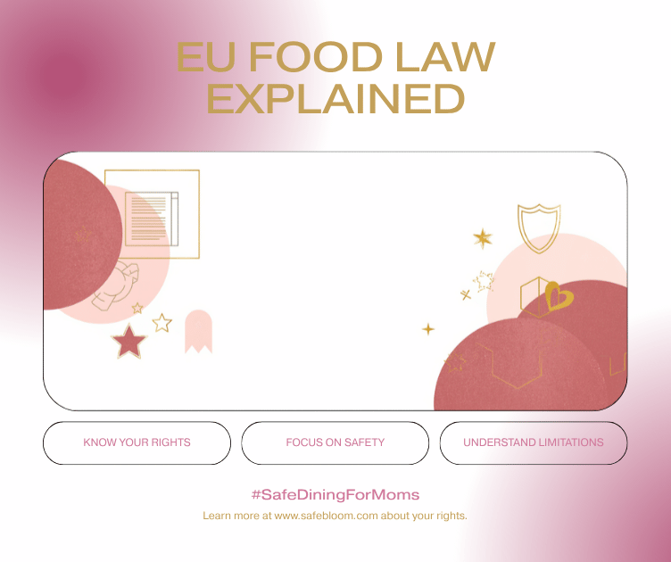 Cover image for article on EU food safety law and what it guarantees pregnant diners in restaurants
