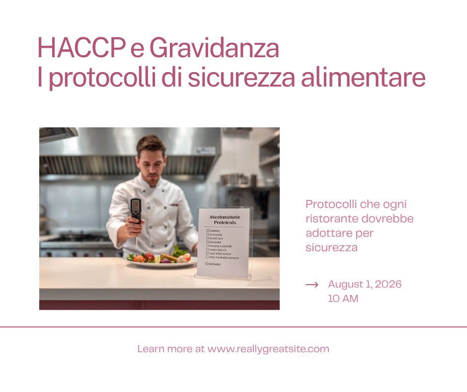 Cucina professionale sicura per clienti in gravidanza - protocolli HACCP SafeBloom