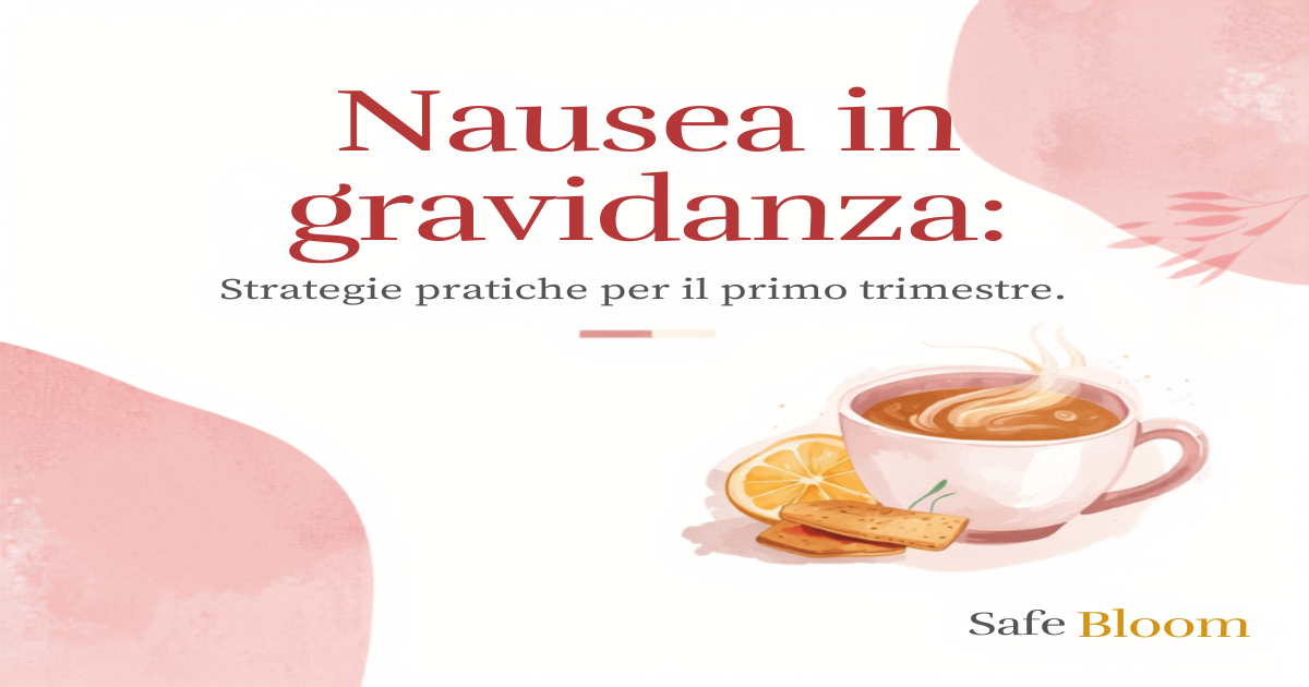 Tazza di tisana allo zenzero, limone e crackers su sfondo rosa - nausea in gravidanza