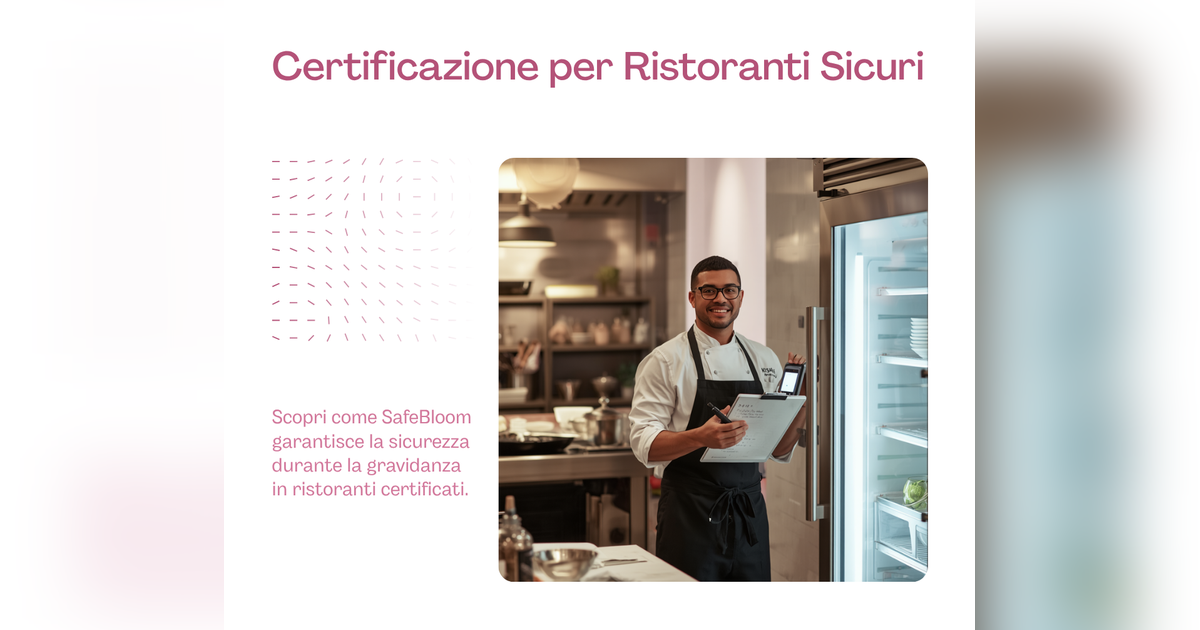 Chef con checklist HACCP e termometro davanti al frigorifero